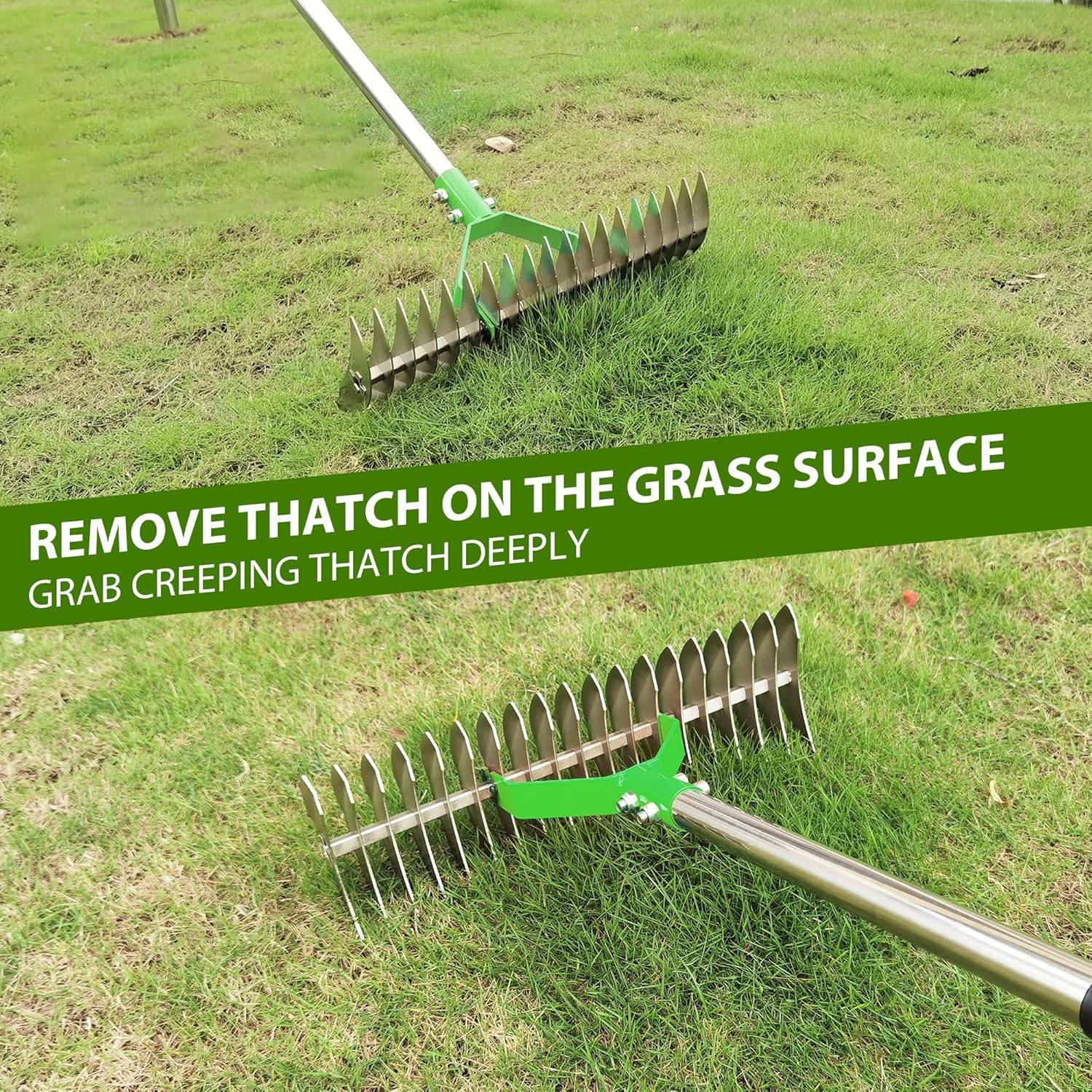 buy manual lawn thatching rake